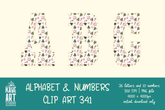 Christmas Alphabet Sublimation 341: A Festive Graphics Treasure