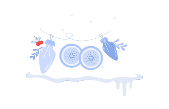 Christmas Cardano Coin Illustration Lamp: A Festive Graphics Gem