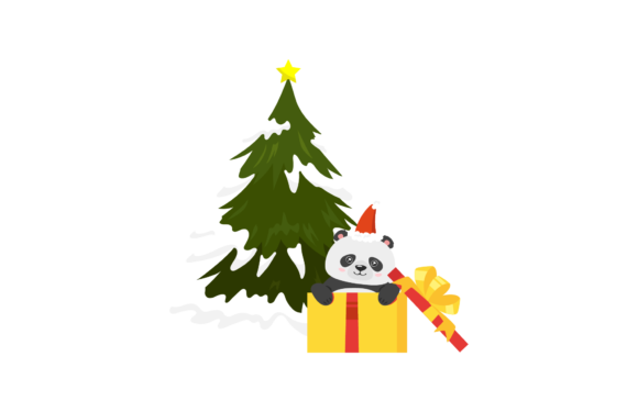 Christmas Cute Panda Illustration: A Versatile Graphic Asset