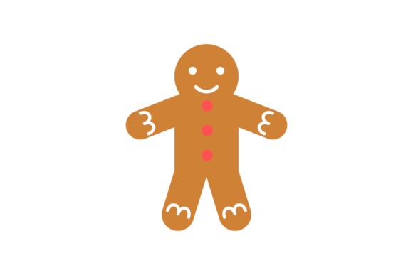 Christmas Gingerbread Man Vector-161: A Festive Graphics Asset