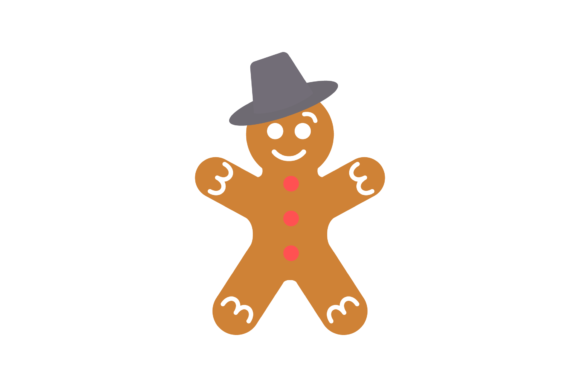 Christmas Gingerbread Man Vector-168: A Versatile Graphic