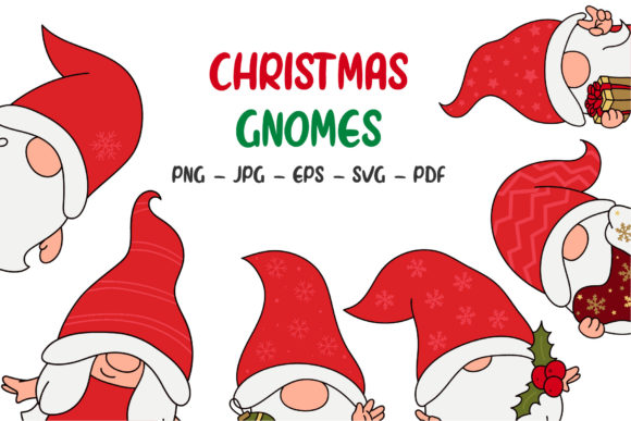 Christmas Gnome Clipart: A Festive Graphic for Holiday Designs
