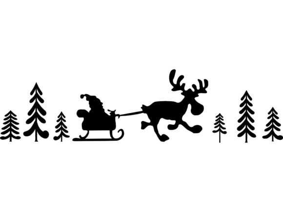 Christmas Silhouette Santa Claus Sledge: A Versatile Graphic for Holiday Campaigns