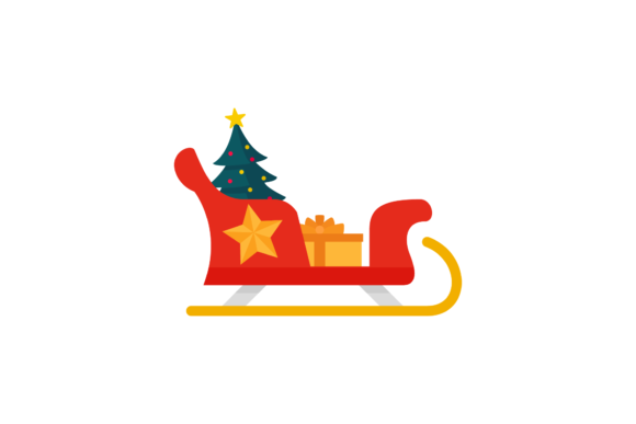 Christmas Sleigh Vector-203: A Versatile Graphic for Holiday Campaigns
