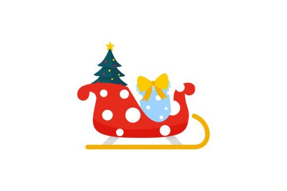 Christmas Sleigh Vector-206: A Festive Embroidery Design