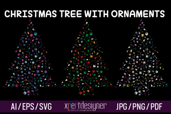Christmas Tree with Ornaments Vol - 01