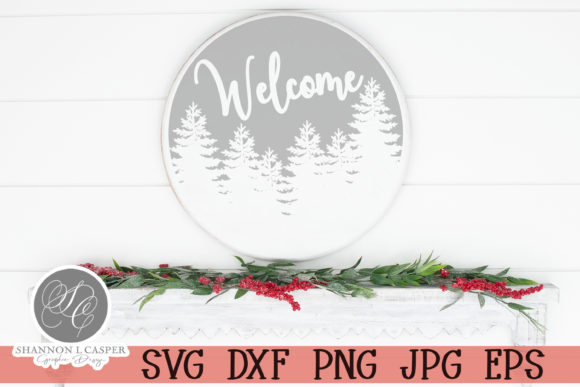 Christmas Welcome Winter Scene: A Versatile Graphics Asset