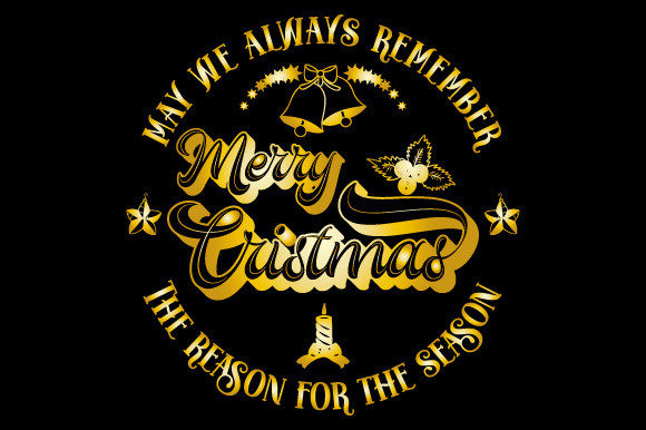 Merry Christmas Quote Gold SVG EPS PNG