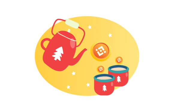 Review: Illustration Christmas Binance Tea Pot Graphics