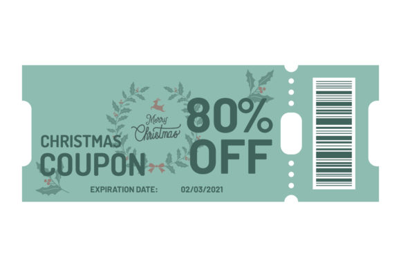 Review: Merry Christmas Coupon Concept Design for Graphics